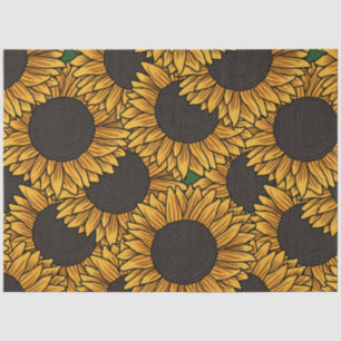 Papel de seda de campo de girasoles