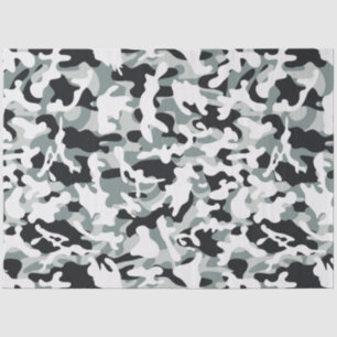 Papel de seda de camuflaje de nieve