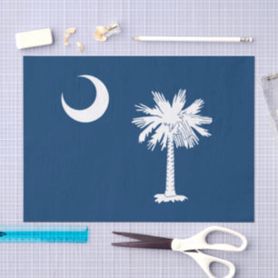 Papel de seda de Carolina del Sur, bandera de Caro