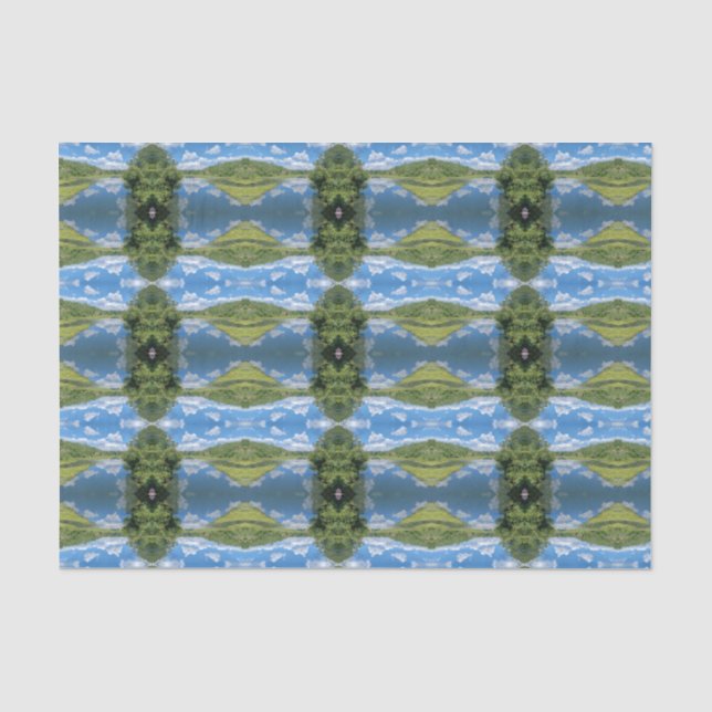 Papel de seda de cielos azules (Anverso)