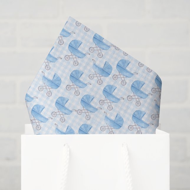 Papel de seda de cochecito de bebé, Shower de bebé (Bolsa de regalo)