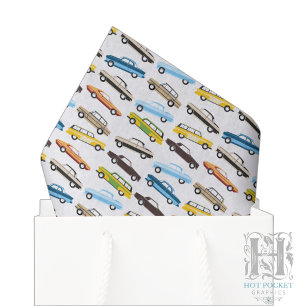 Papel de seda de coches antiguos