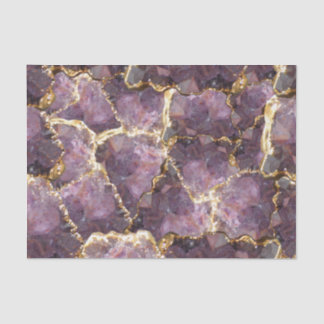 Papel de seda de colaje de cristal de oro púrpura