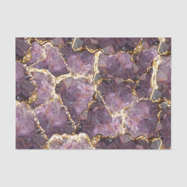 Papel de seda de colaje de cristal de oro púrpura (Anverso)