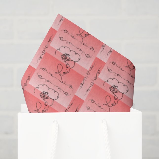 Papel de seda de coral de belleza fluyente (Bolsa de regalo)