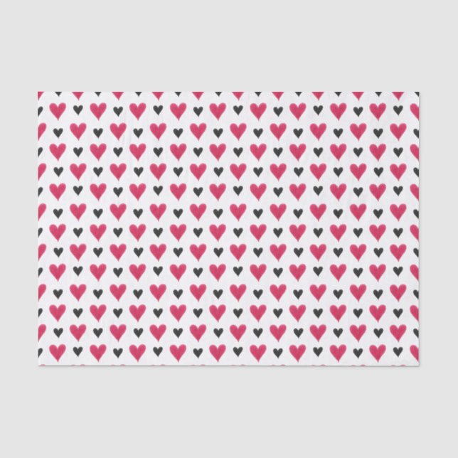Papel de seda de corazones (Anverso)