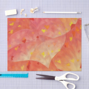 Papel de seda de corazones de arte de amor