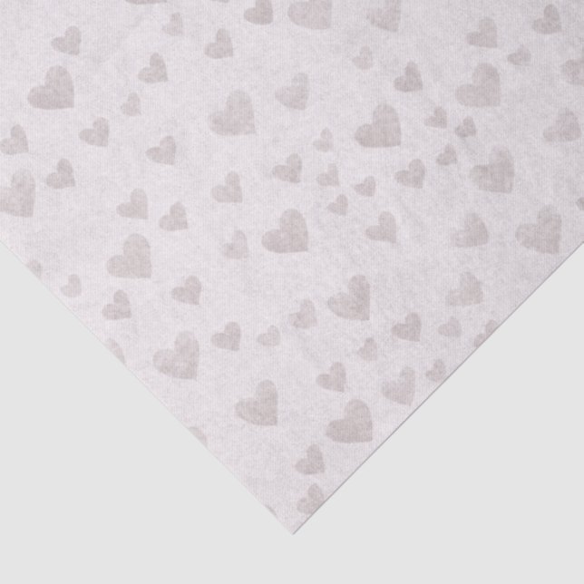 Papel de seda de corazones neutros suaves (Detalle)