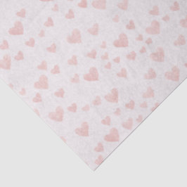 Papel de seda de corazones rosados suaves