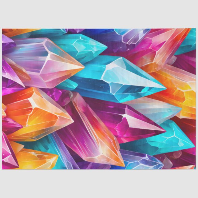 Papel de Seda de Cristal de Roca Colorido (Anverso)