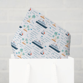 Papel de seda de crucero, decoupage de vacaciones