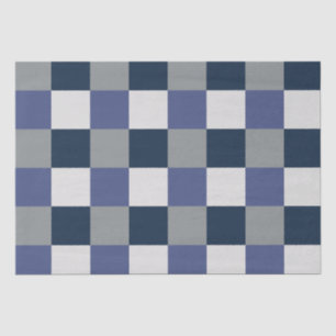 Papel de seda de cuadros azules marinos grises y b