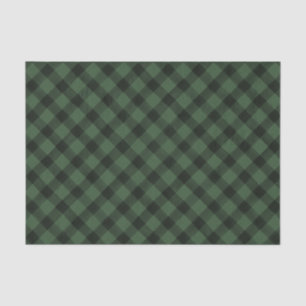 Papel de seda de cuadros escoceses de búfalo verde
