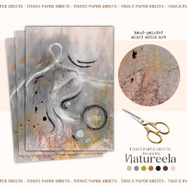 Papel de seda de decoupage abstracto de estética m
