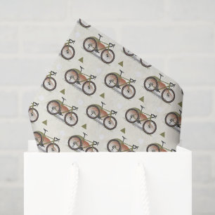 Papel de seda de decoupage de ciclismo, bicicleta