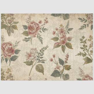 Papel de seda de decoupage de flores silvestres vi