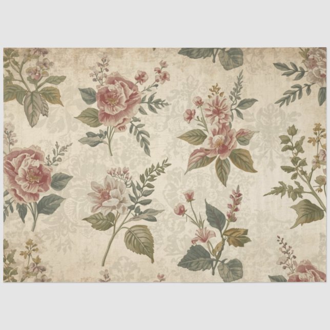 Papel de seda de decoupage de flores silvestres vi (Anverso)