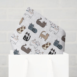 Papel de seda de decoupage de gato, gatito