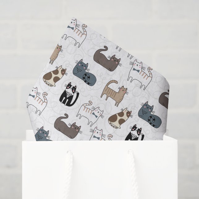 Papel de seda de decoupage de gato, gatito (Bolsa de regalo)