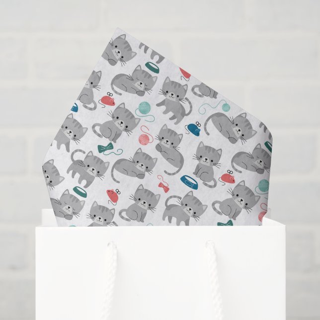 Papel de seda de decoupage de gato, gatito (Bolsa de regalo)