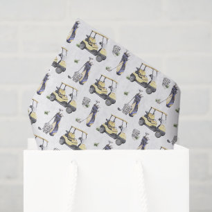 Papel de seda de decoupage de golf, golfista jugan