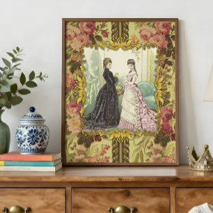 Papel de seda de decoupage de moda floral francesa