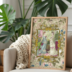 Papel de seda de decoupage de moda victoriana fran