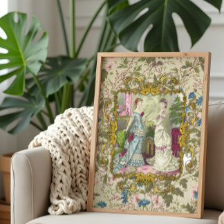 Papel de seda de decoupage de moda victoriana fran