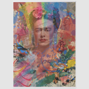Papel de seda de decoupage Frida Kahlo Color Splas