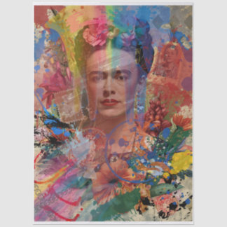 Papel de seda de decoupage Frida Kahlo Color Splas