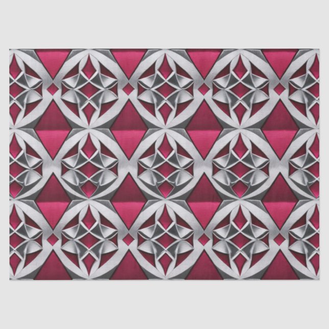 Papel de seda de decoupage geométrico de plata sob (Anverso)