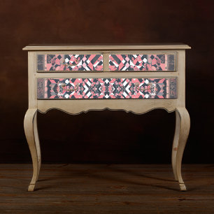 Papel de seda de decoupage pastel rosa negro