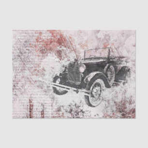 Papel de seda de decoupage victoriano de coche ant