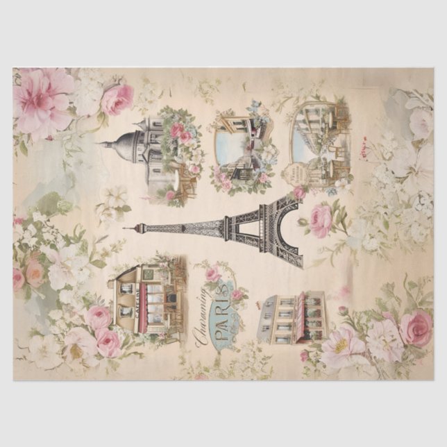 Papel de seda de decoupage Vintage París (Anverso)