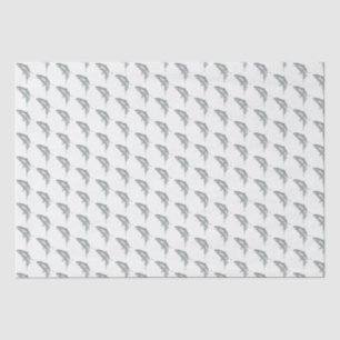 Papel de seda de dibujo de tiburón blanco grande v