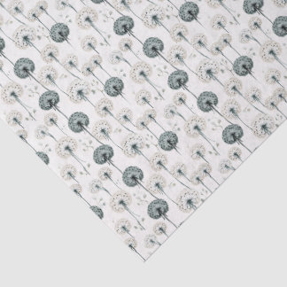 Papel de seda de diente de león monocromo minimali