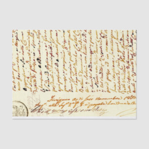 Papel de seda de documento manuscrito vintage