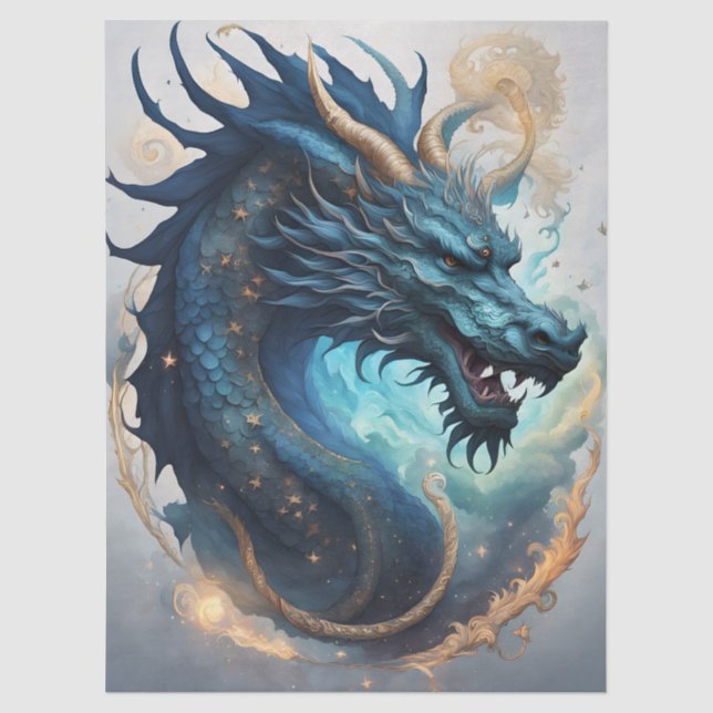 papel de seda de dragón de nube (Anverso)