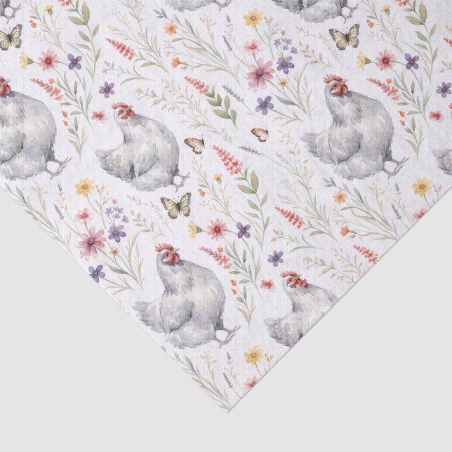 Papel de seda de embalaje de granja Gris Gallina F (Detalle)