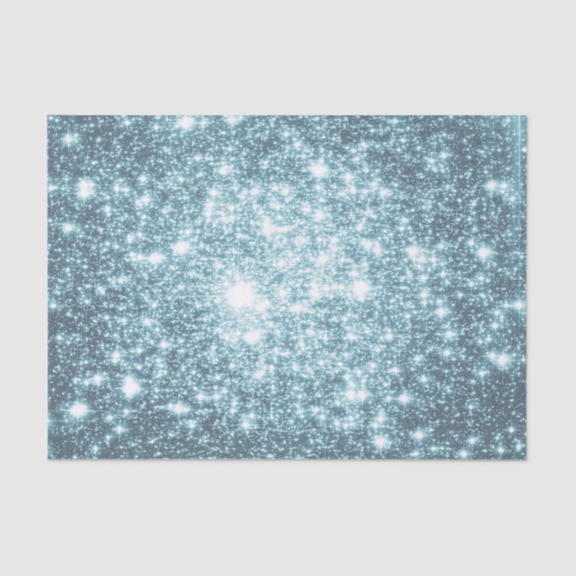 Papel de seda de estrellas turquesas (Anverso)