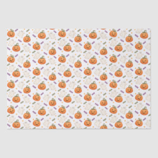 Papel de seda de fiesta de calabaza en el porche d