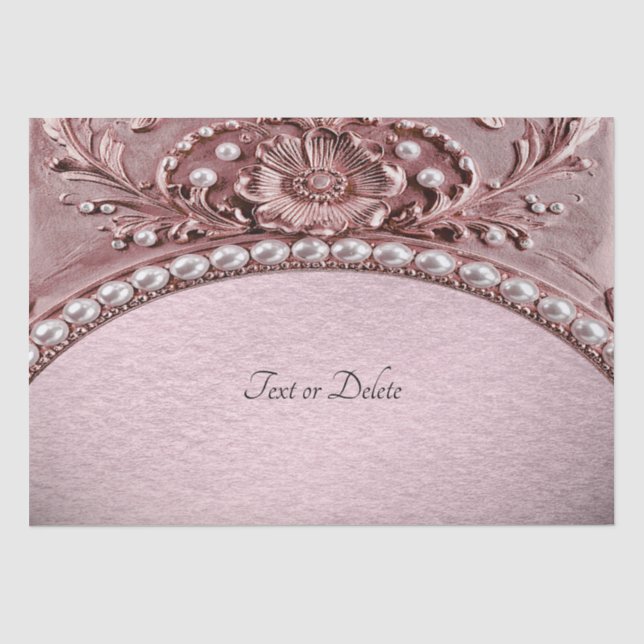 Papel de seda de flor rosa (Anverso)