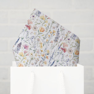 Papel de seda de flores silvestres, Decoupage Flor