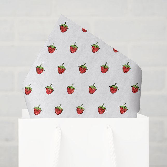 Papel de seda de fresa (Bolsa de regalo)