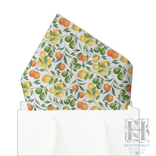 Papel de seda de frutas cítricas