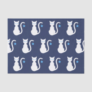 Papel de seda de gato blanco