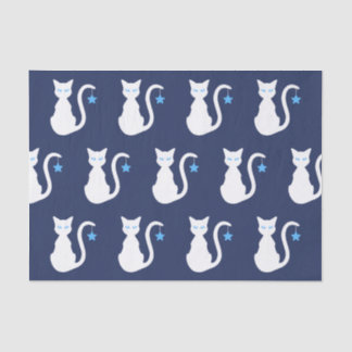 Papel de seda de gato blanco