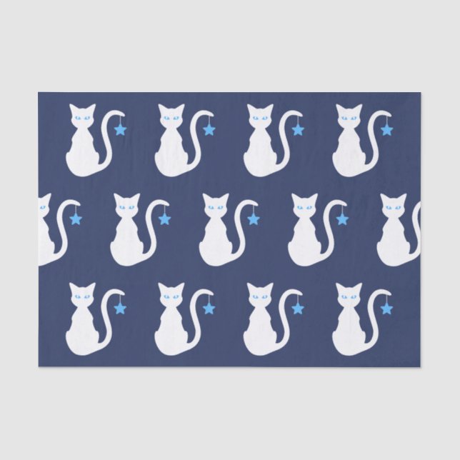 Papel de seda de gato blanco (Anverso)