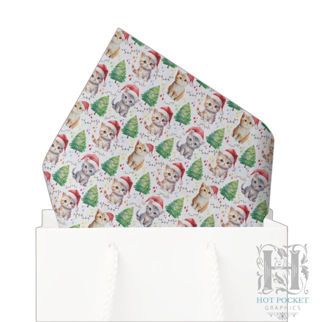 Papel de seda de gato de Navidad (Subido por el creador)