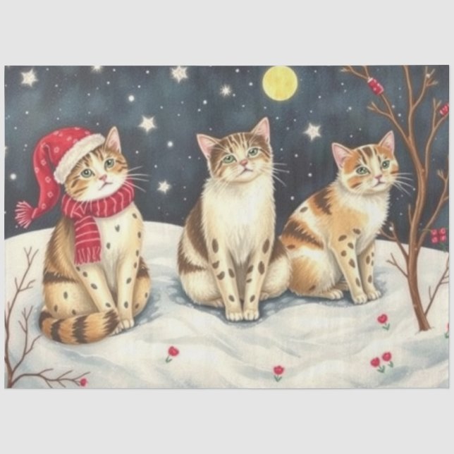 Papel de seda de gato lindo (Anverso)